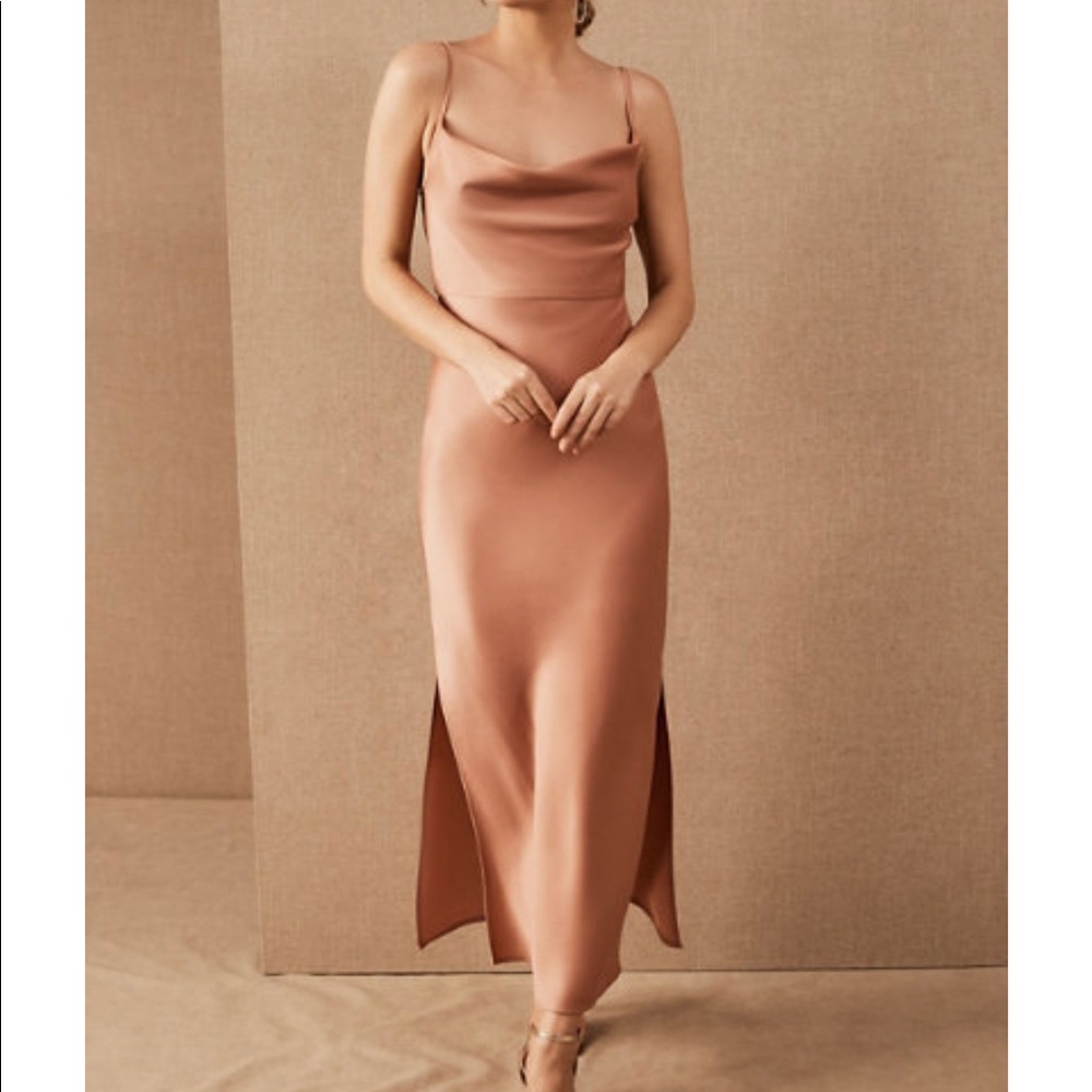 Cali Satin Charmeuse Midi Slip Dress